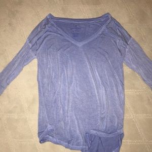 very soft long sleeve light blue shirt